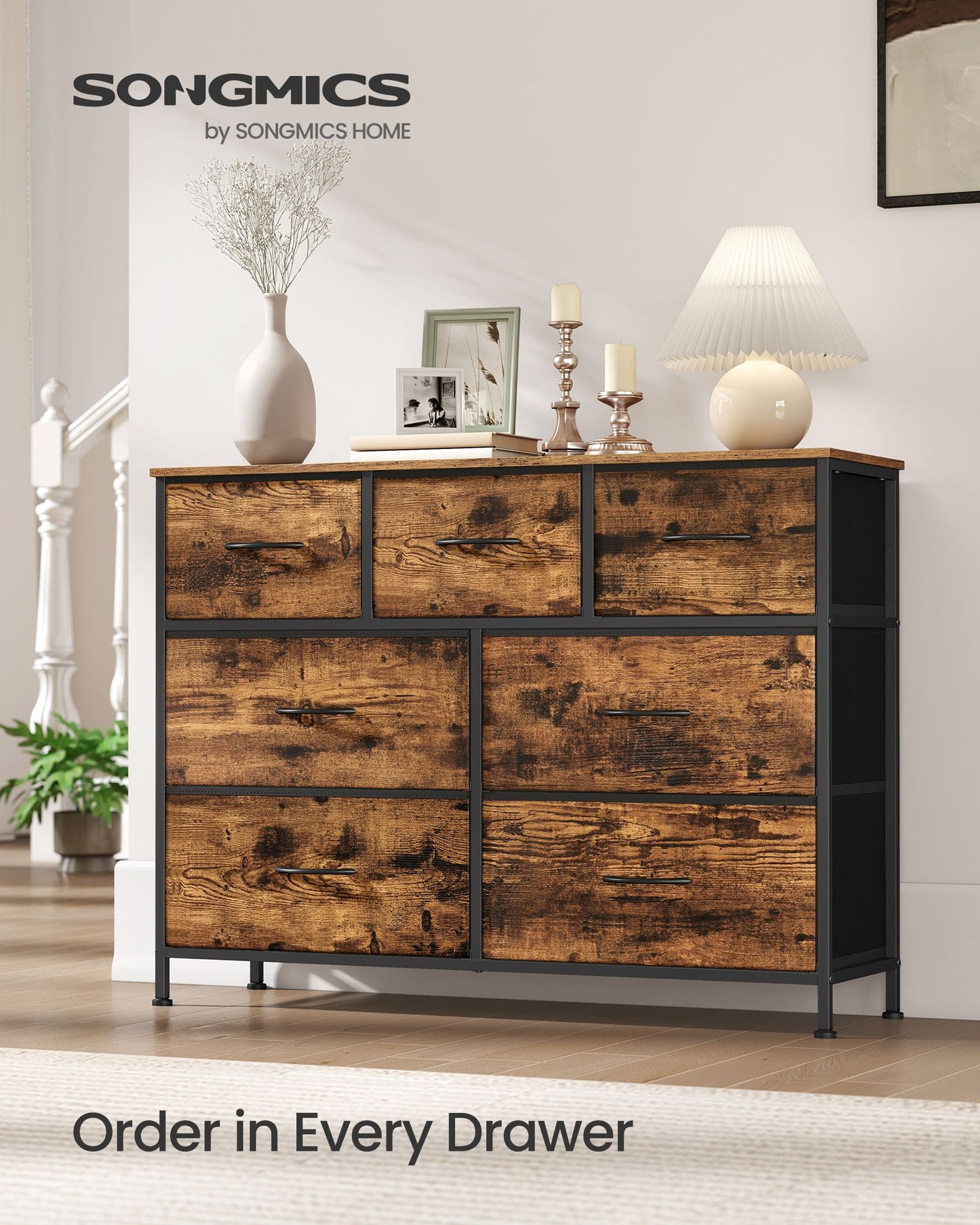 Dresser for Bedroom, Wide Dresser with 7 Fabric Drawers - image 14