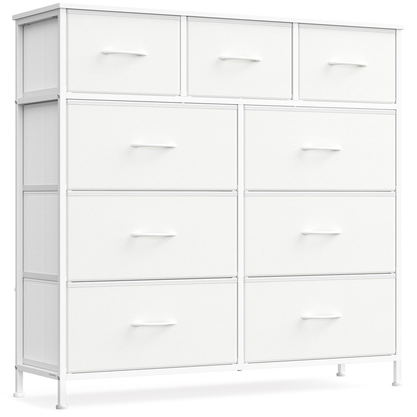 Wide Bedroom Storage Dresser with 9 Fabric Drawers - image 7