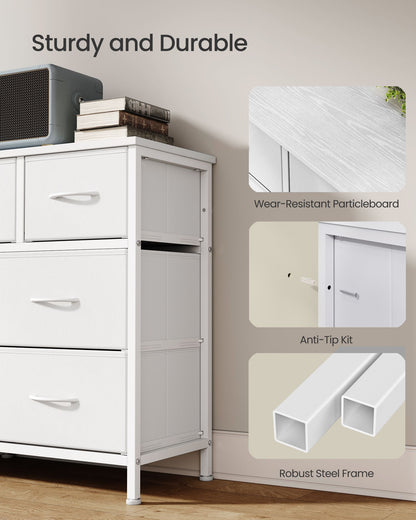 Dresser for Bedroom, Wide Dresser with 10 Fabric Drawers, 11.8"D x 44.8"W x 26.8"H (10 Drawers), Ink Black - image 5