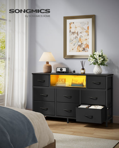 resser for Bedroom with Outlets and LED Lights, TV Stand - image 2