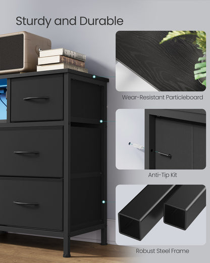 resser for Bedroom with Outlets and LED Lights, TV Stand - image 8