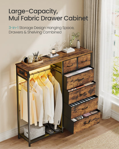 Hanging Closet Organizer with LED Lights and Charging Station - image 11