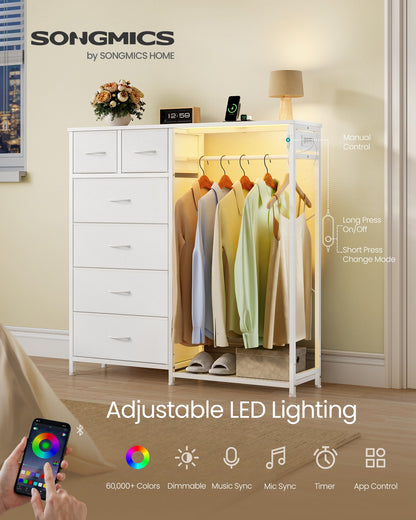 Hanging Closet Organizer with LED Lights and Charging Station - image 16