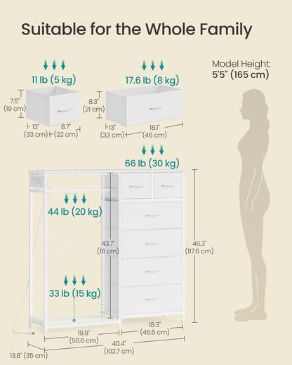 Hanging Closet Organizer with LED Lights and Charging Station - image 17