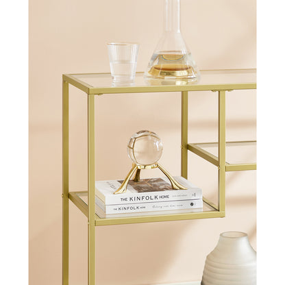 Tempered Glass Console Table with Shelves - image 5