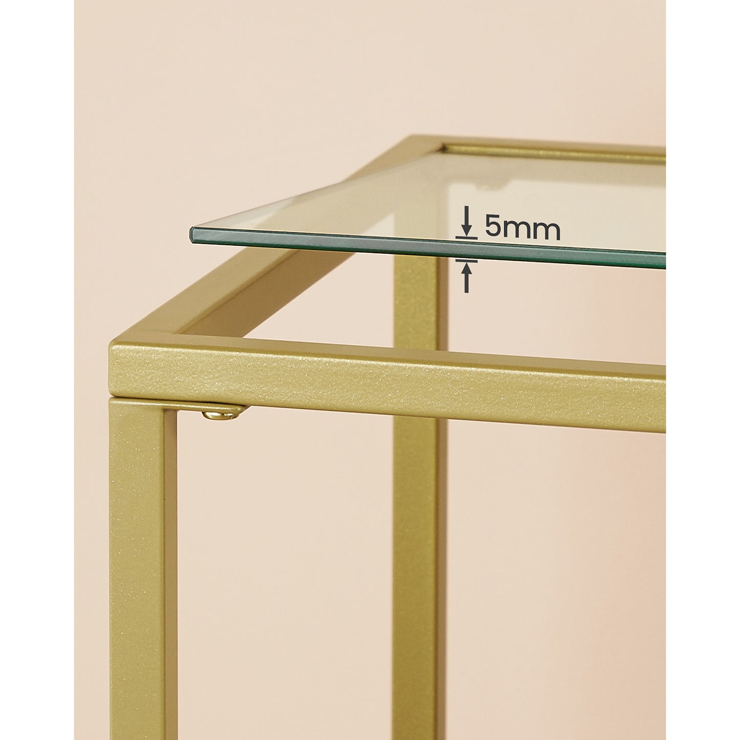 Tempered Glass Console Table with Shelves - image 6