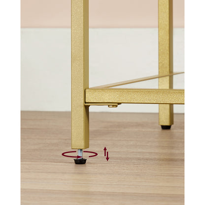 Tempered Glass Console Table with Shelves - image 9