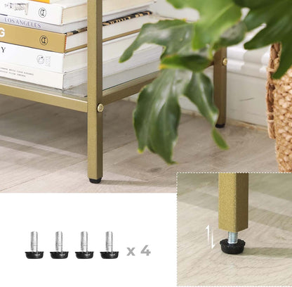 Gold Color 3-tier Glass Console Sofa Table - image 6