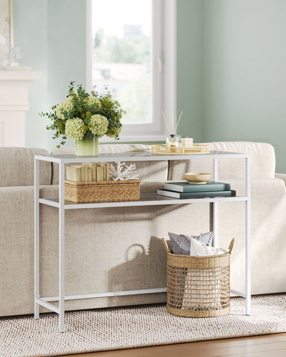 Entrance Table with Tempered Glass Table Top and Adjustable Legs - image 3