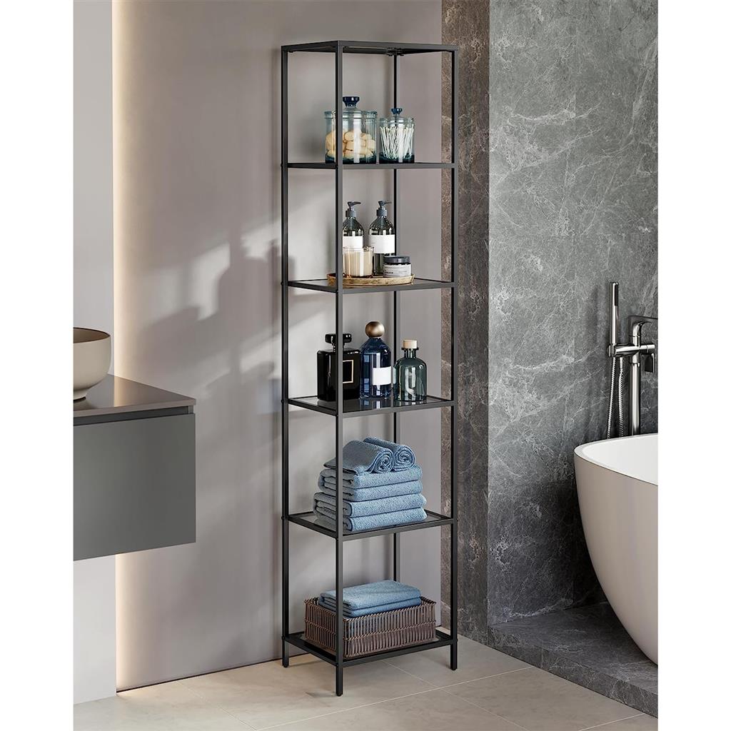 6-Tier Bookcase, Slim Shelving Unit - image 5