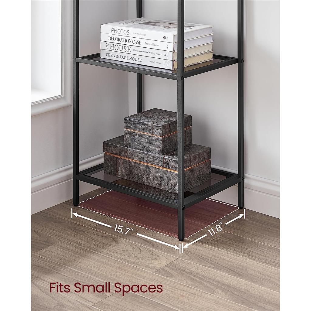 6-Tier Bookcase, Slim Shelving Unit - image 6