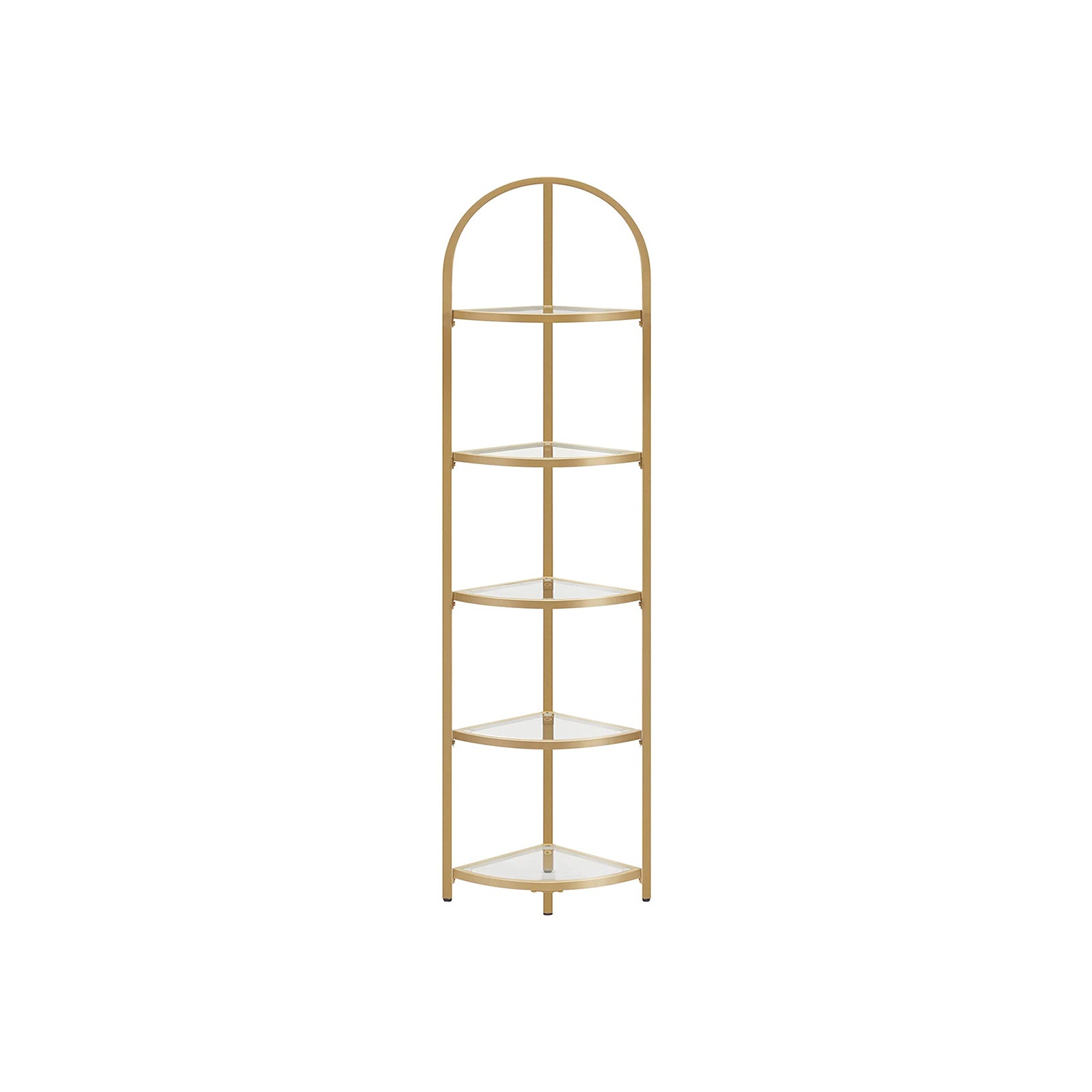 Golden 5 Tier Corner Shelf Unit - image 1