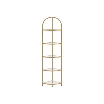Golden 5 Tier Corner Shelf Unit - image 1