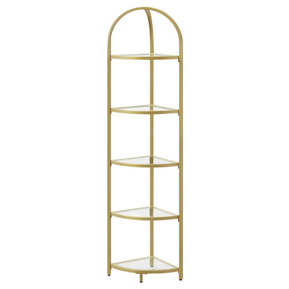 5-Tier Corner Shelf Stand, Corner Bookshelf, Bathroom Organizer - image 1