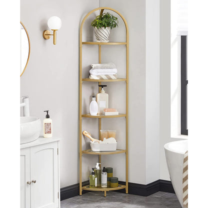 Golden 5 Tier Corner Shelf Unit - image 3