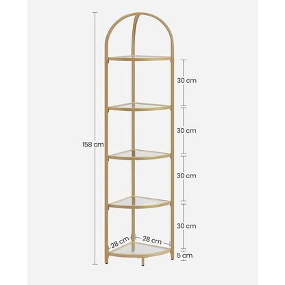 Golden 5 Tier Corner Shelf Unit - image 5