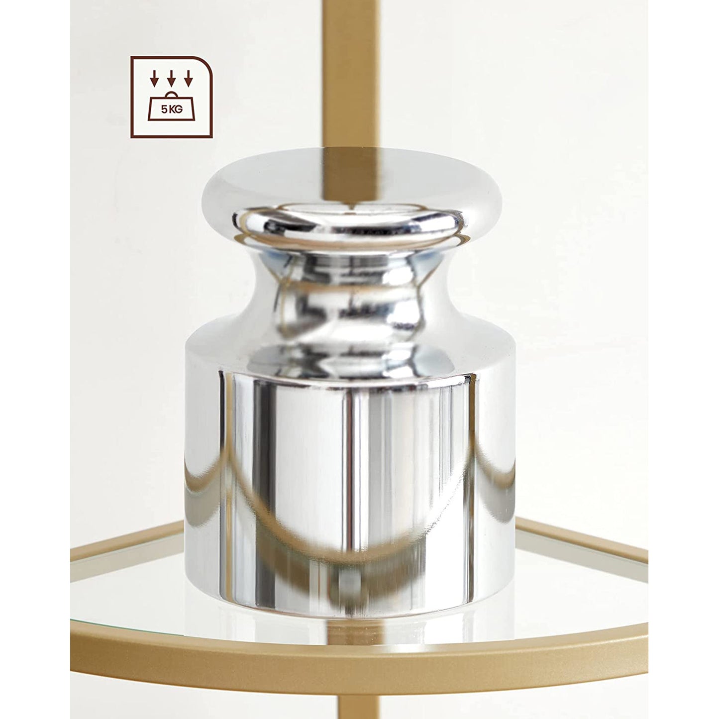 Golden 5 Tier Corner Shelf Unit - image 6