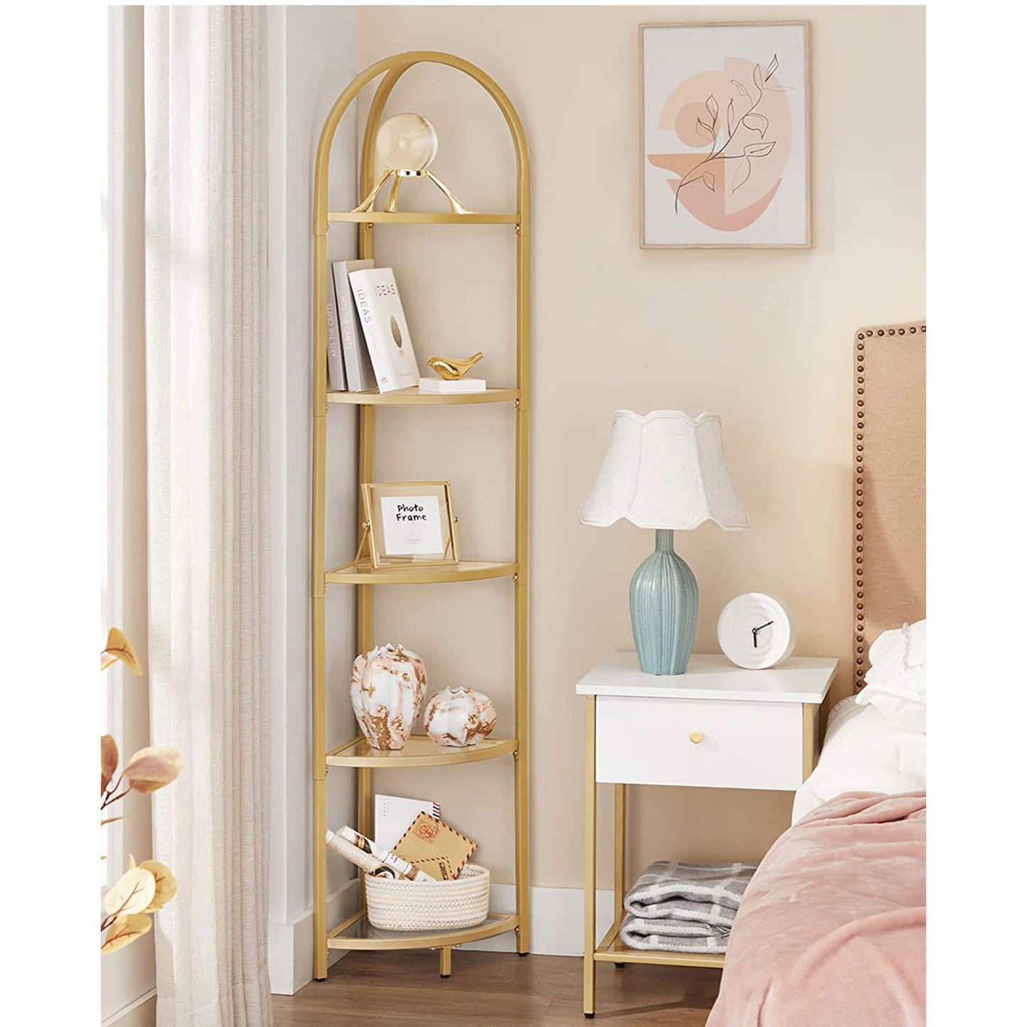 Golden 5 Tier Corner Shelf Unit - image 10