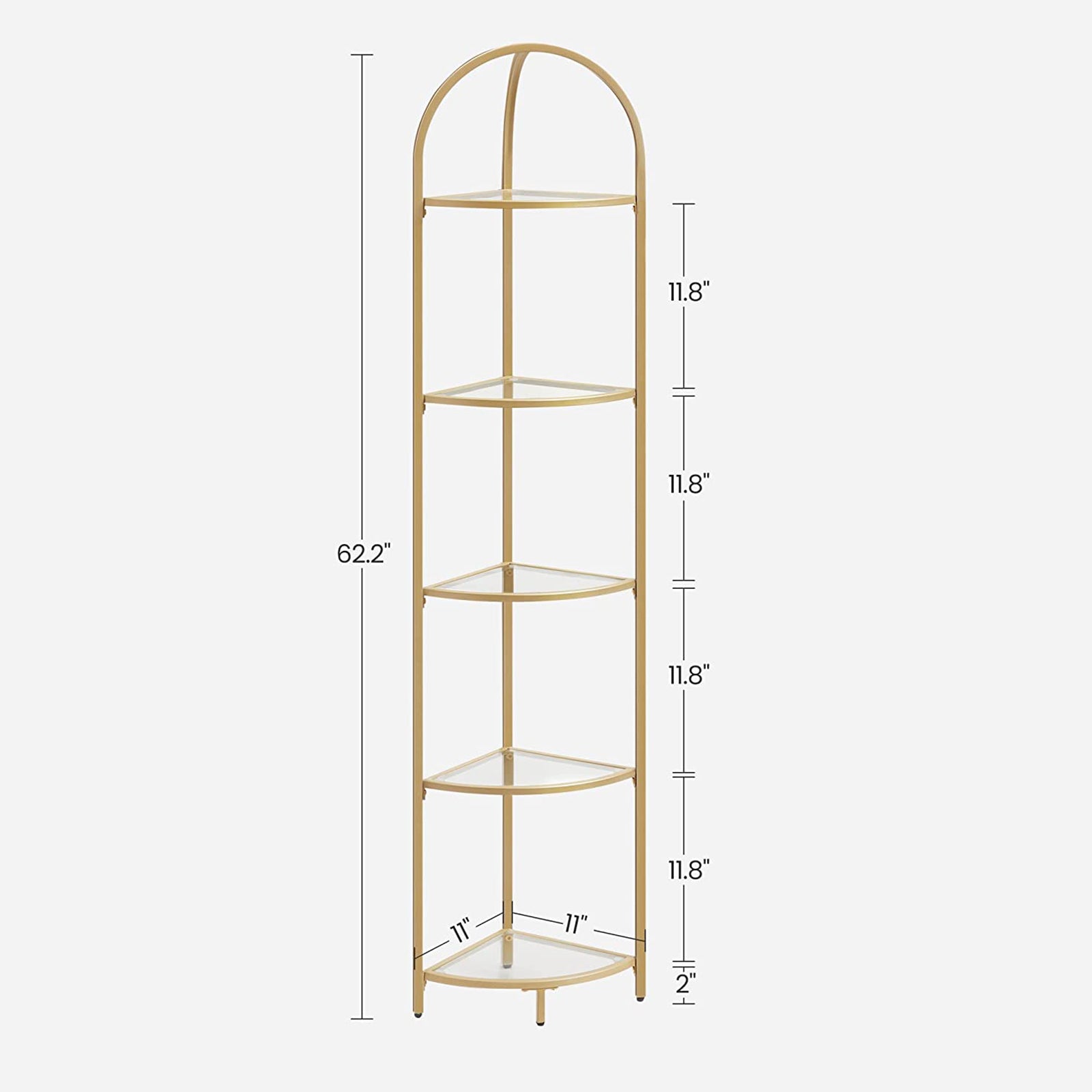 Golden 5 Tier Corner Shelf Unit - image 11