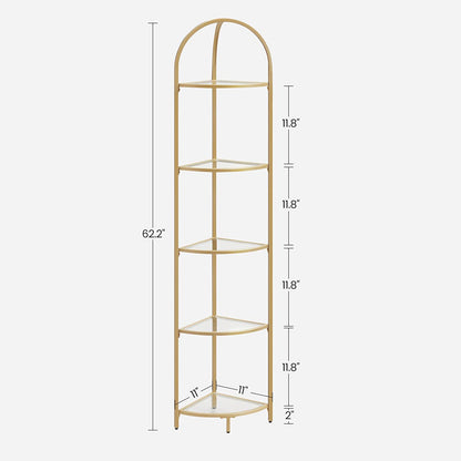 Golden 5 Tier Corner Shelf Unit - image 11