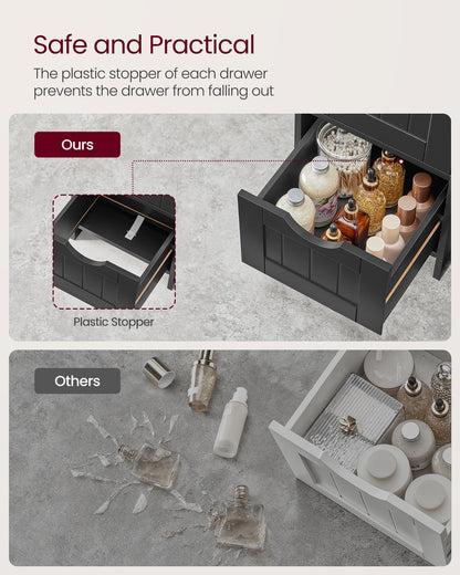 Bathroom Floor Storage Cabinet with 4 Drawers Mystic Grey - image 21