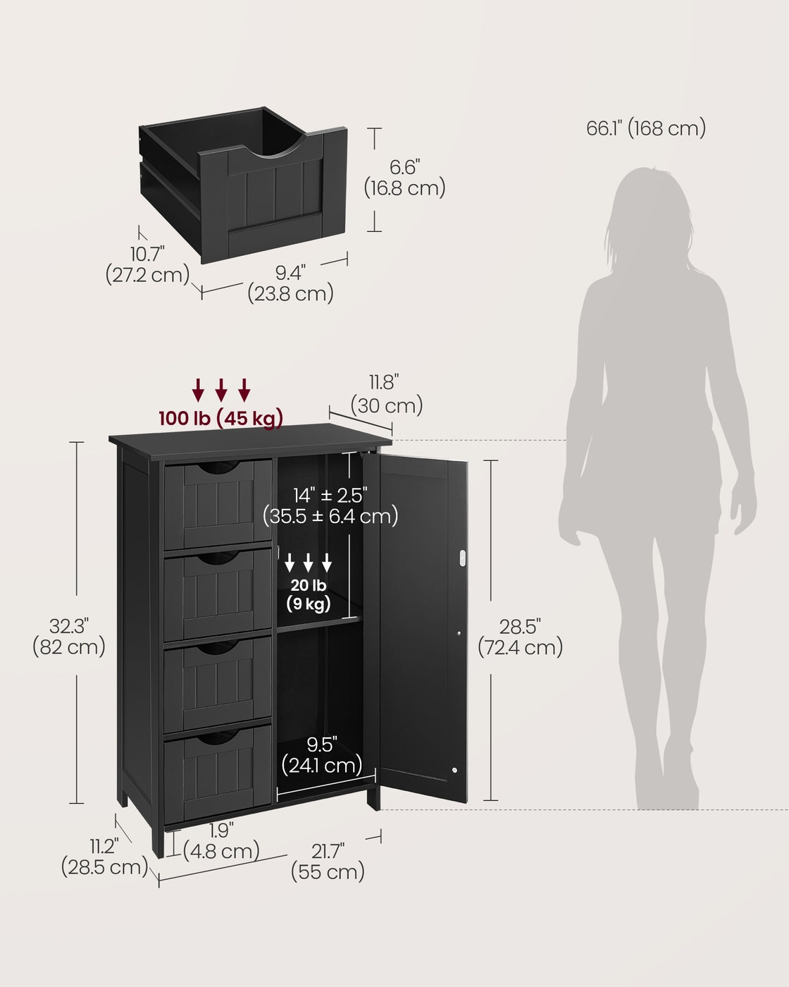 Storage Cabinet with Drawers and Door - image 20