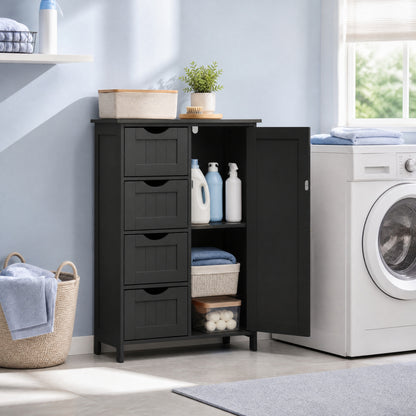 Bathroom Floor Storage Cabinet, Bathroom Storage Unit with 4 Drawers - image 16