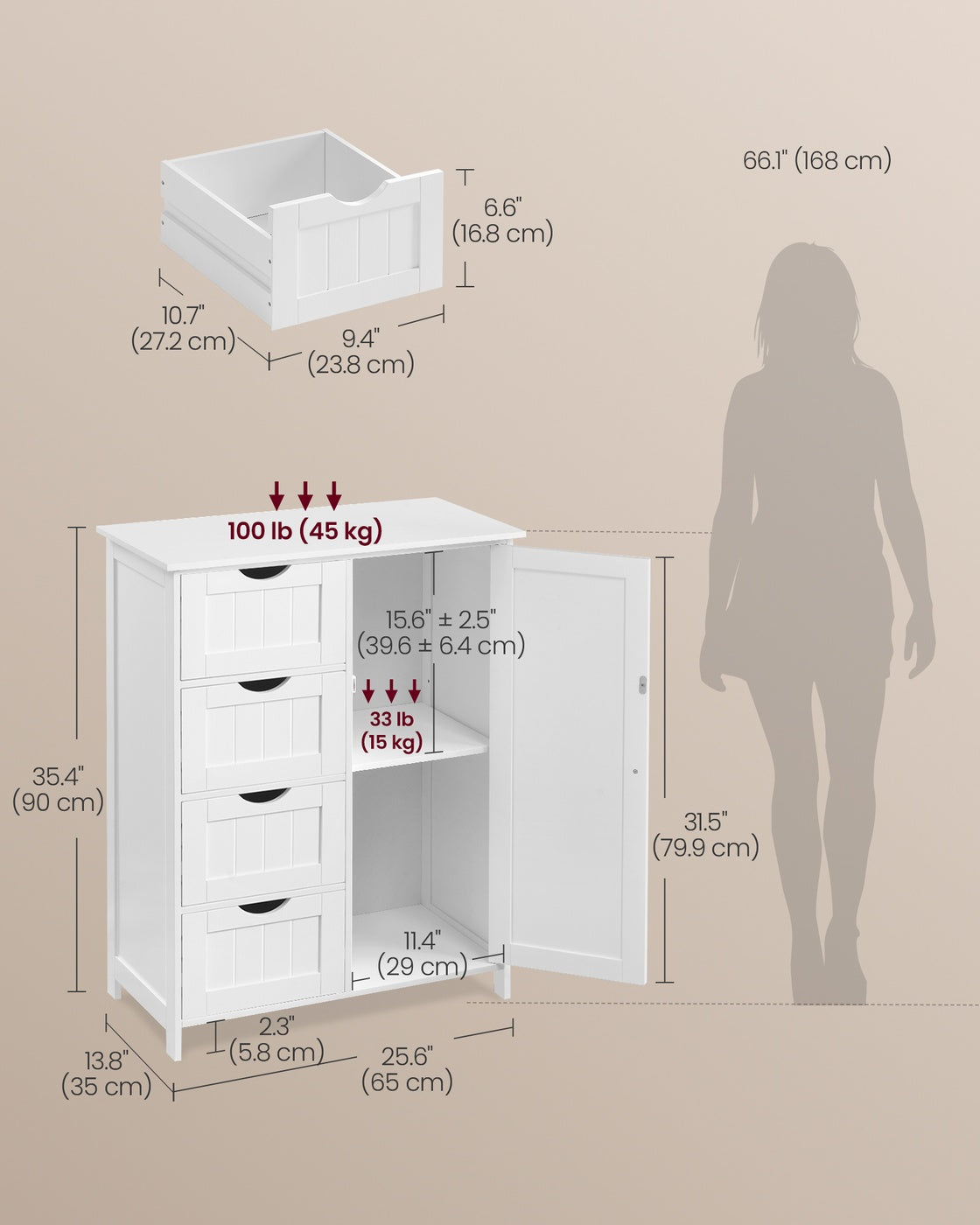 Storage Cabinet with Drawers and Door - image 27