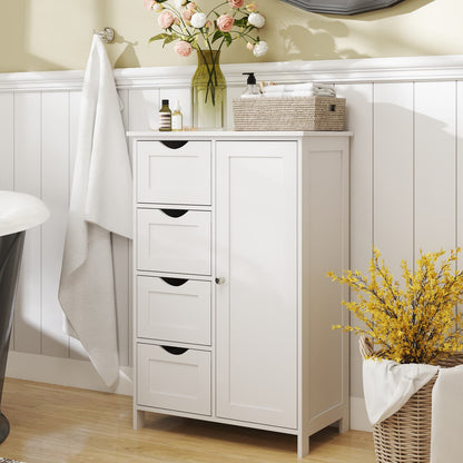 Bathroom Floor Storage Cabinet, Bathroom Storage Unit with 4 Drawers - image 8