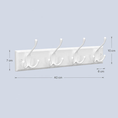 Wall Mounted Coat Hooks, White