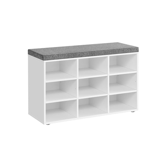 Shoe Bench with 9 Compartments
