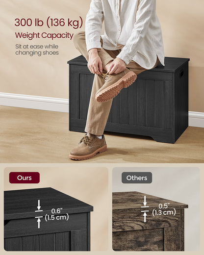 29.9 Inches Width Storage Chest with 2 Safety Hinges - HWLEXTRA 