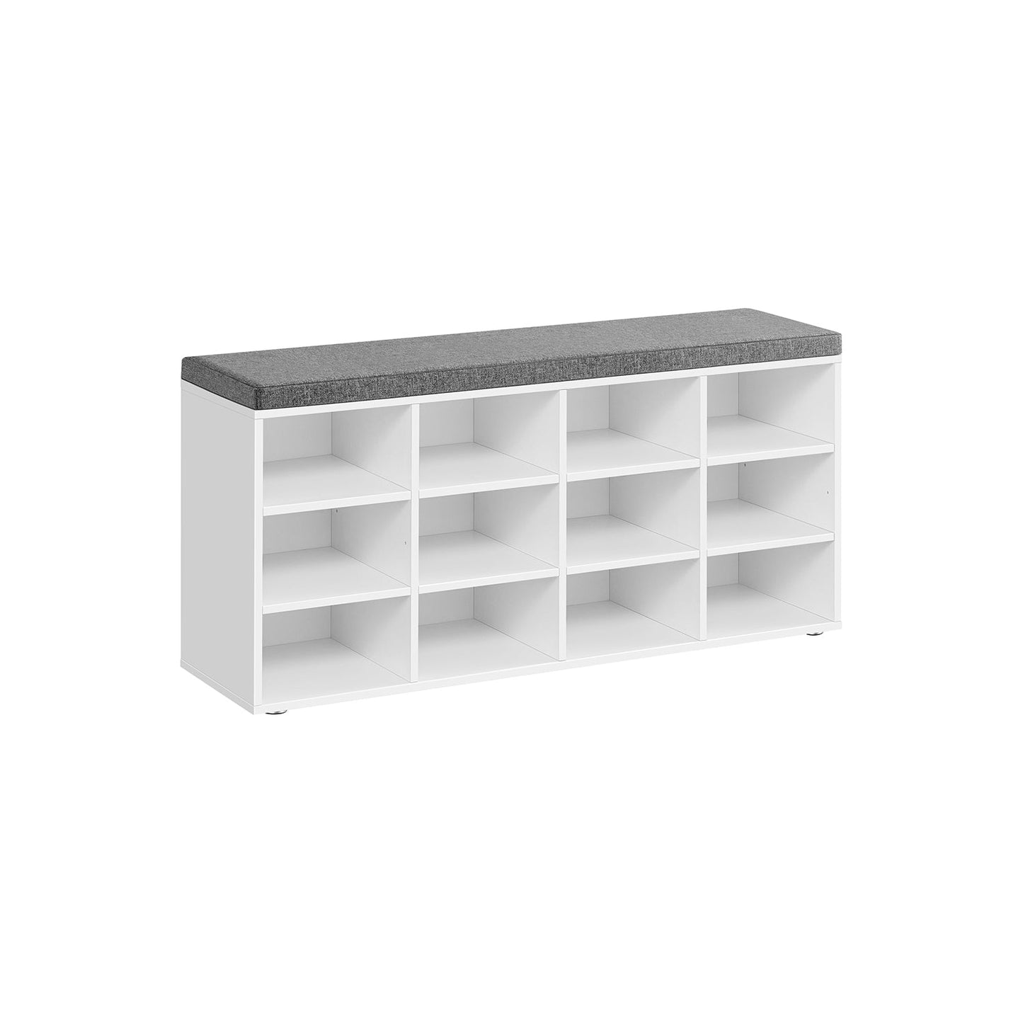 Shoe Bench with Cushion and 12 Compartments Rustic Brown - image 11