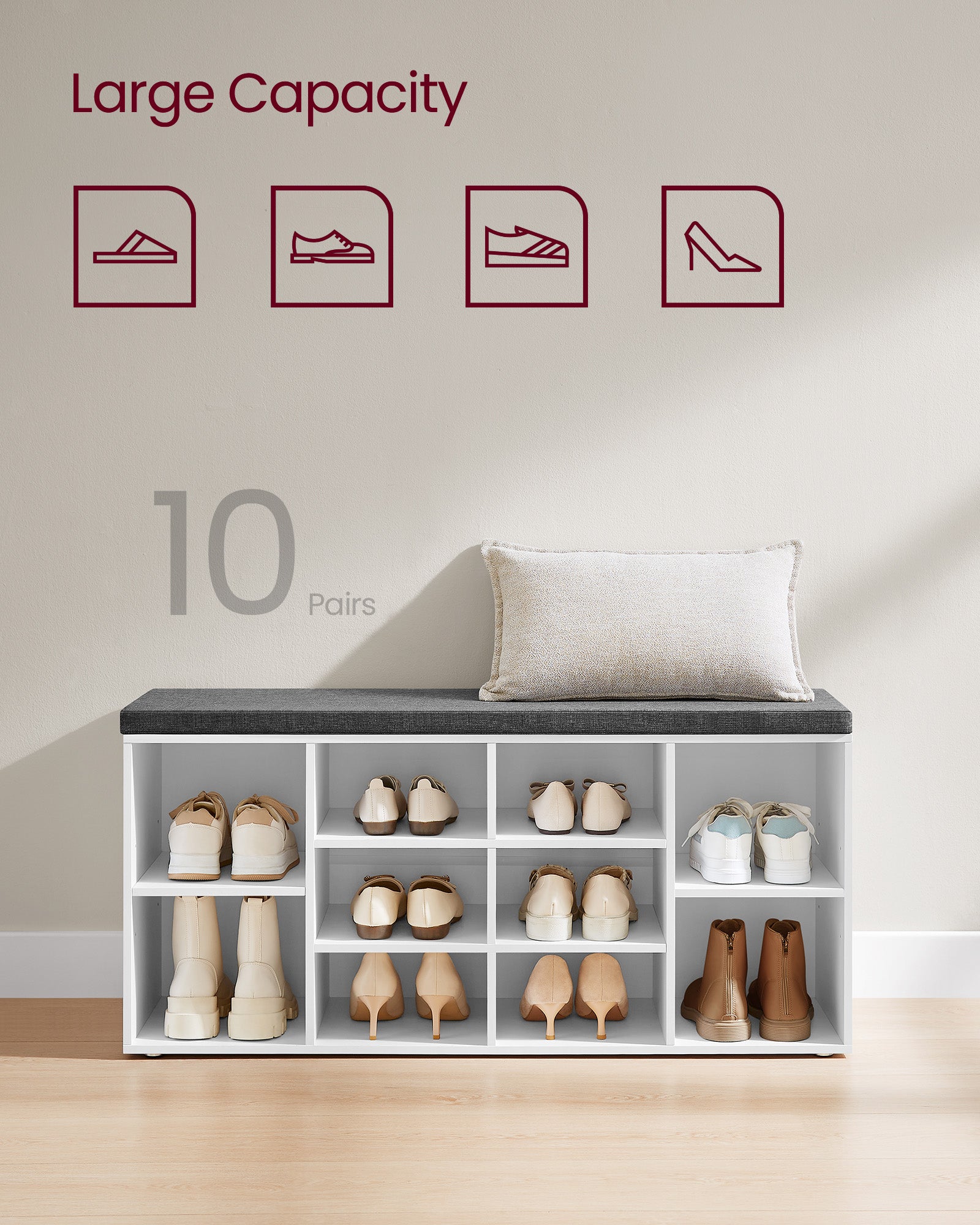 Shoe Bench Storage Cabinet - image 5