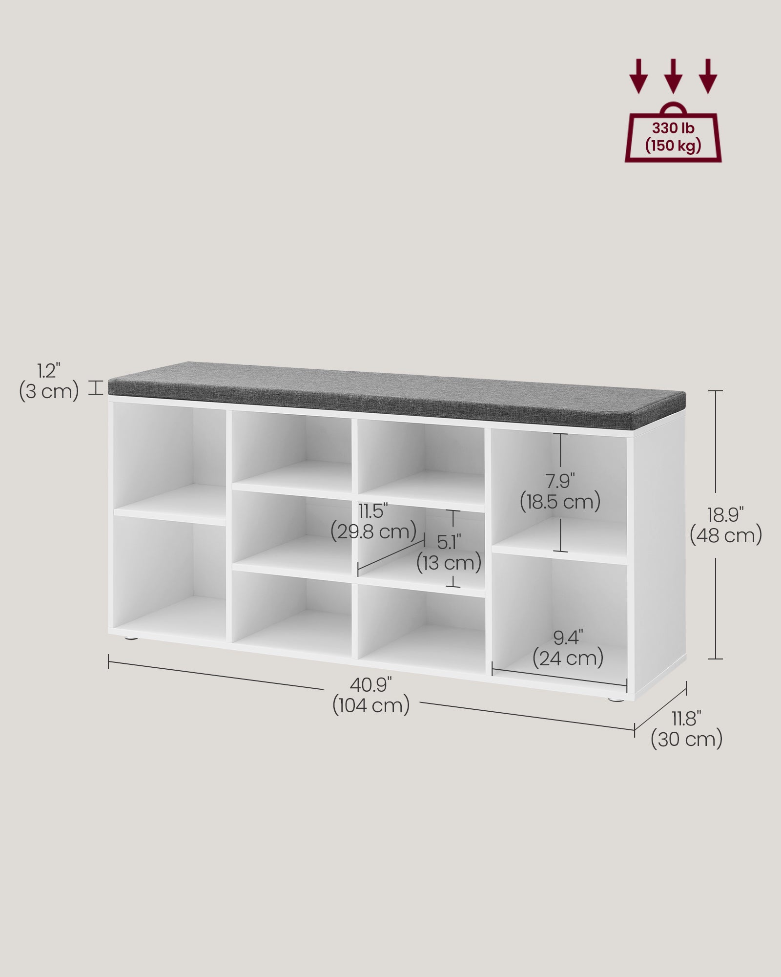 Shoe Bench Storage Cabinet - image 6