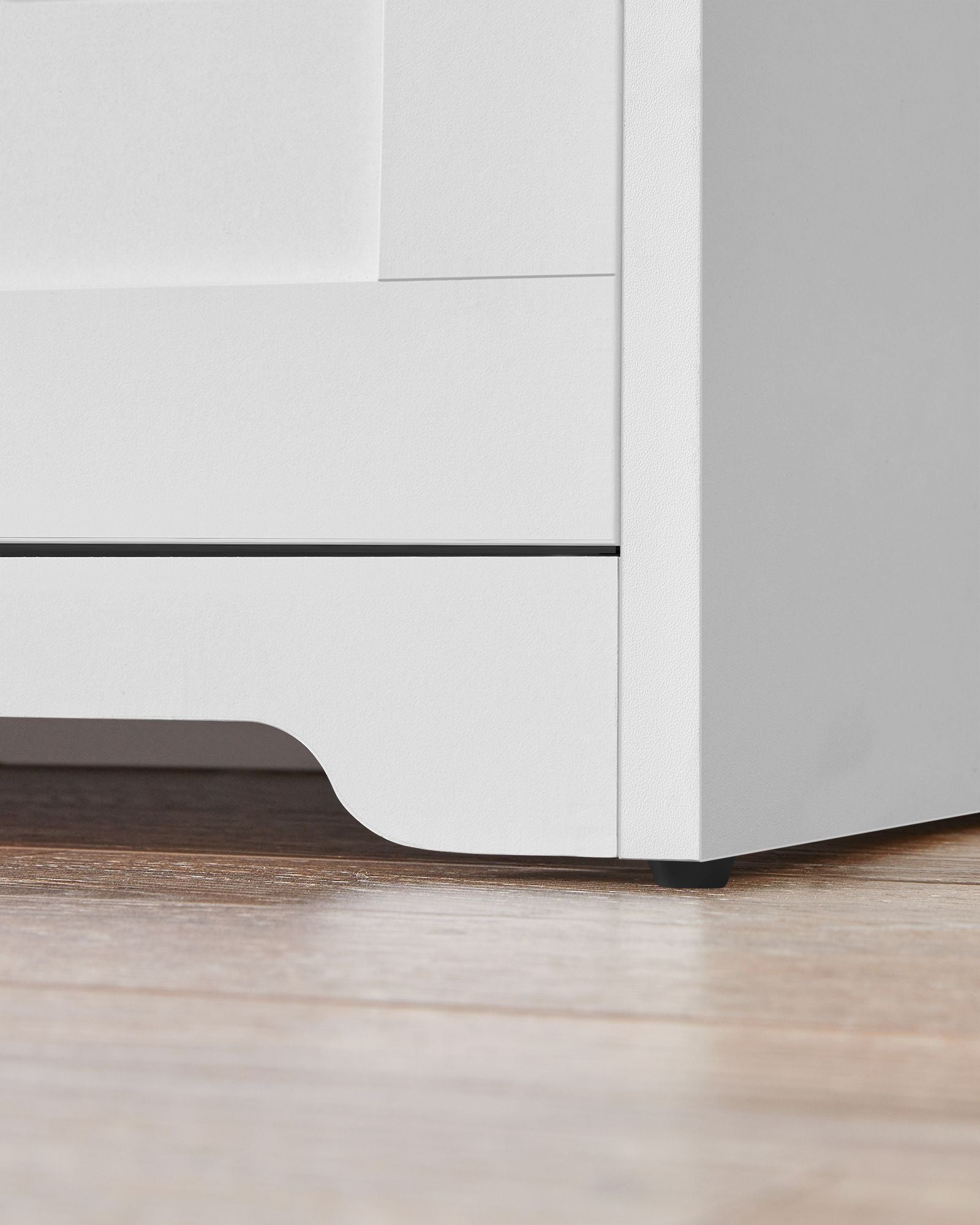 Shoe Bench with Folding Door and Handles Cloud White - image 9