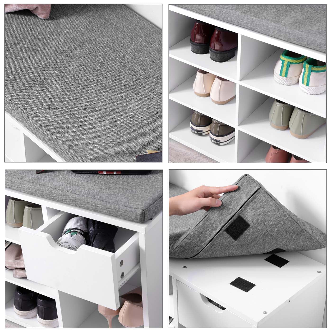 Open Compartments Shoe Bench - image 5