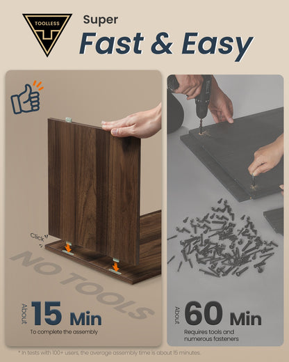 Storage Bench, Superfast Toolless Assembly, 41" Wide Entryway Shoe Bench with Cushion & Adjustable Shelves, Shoe Rack Cabinet, Snow White and Slate Gray