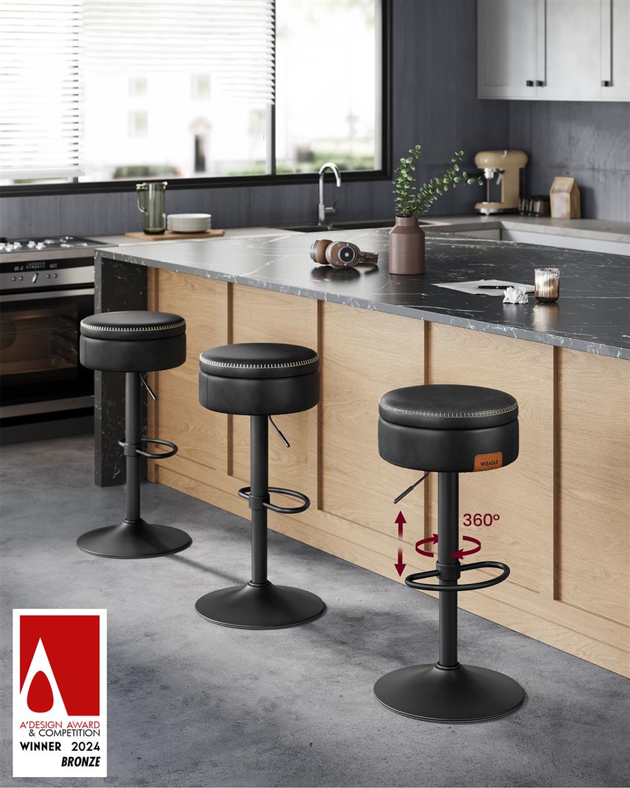 EKHO Collection - 360 Swivel Bar Stool - HWLEXTRA 
