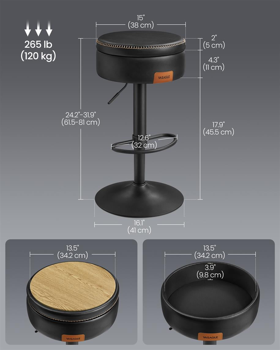 EKHO Collection - 360 Swivel Bar Stool - HWLEXTRA 