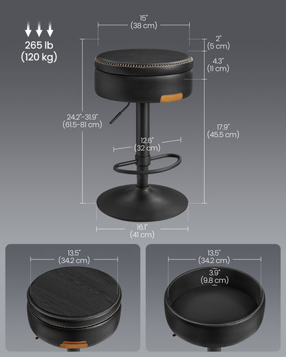 360° Swivel Bar Stools Set of 2 - image 5
