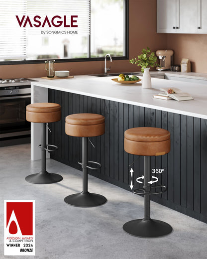 360° Swivel Bar Stools Set of 3 - image 2