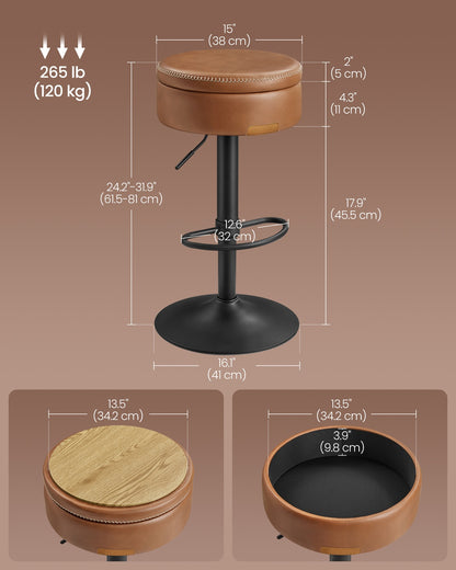 EKHO Collection - 360° Swivel Bar Stool
