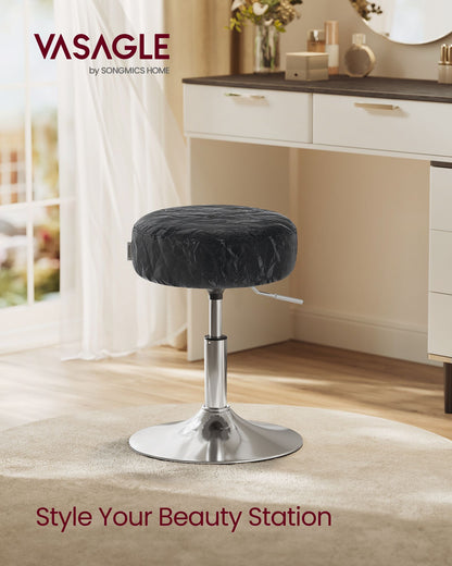 Adjustable Vanity Stool, Makeup Vanity Chair, Cream White