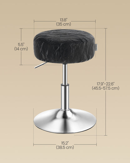Adjustable Vanity Stool, Makeup Vanity Chair, Cream White