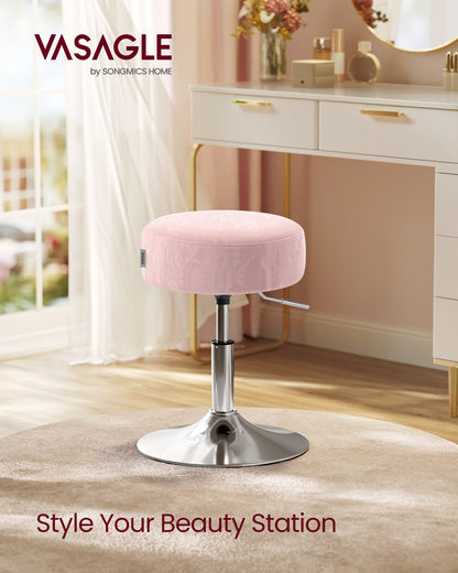 Adjustable Vanity Stool, Makeup Vanity Chair, Cream White