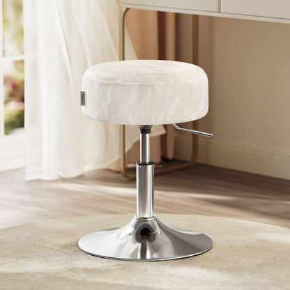 Adjustable Vanity Stool, Makeup Vanity Chair, Cream White