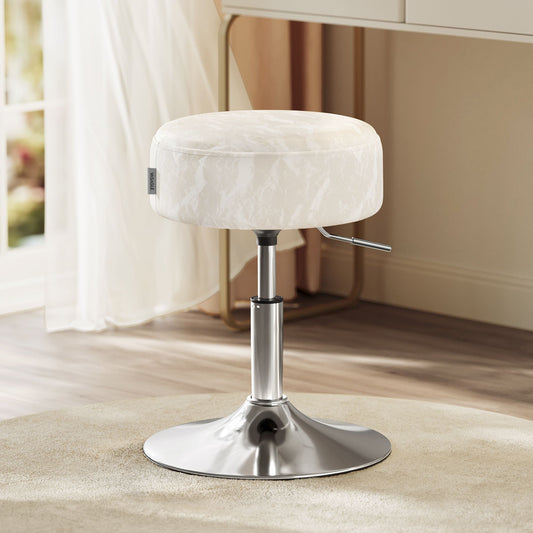 Adjustable Vanity Stool, Makeup Vanity Chair, Cream White