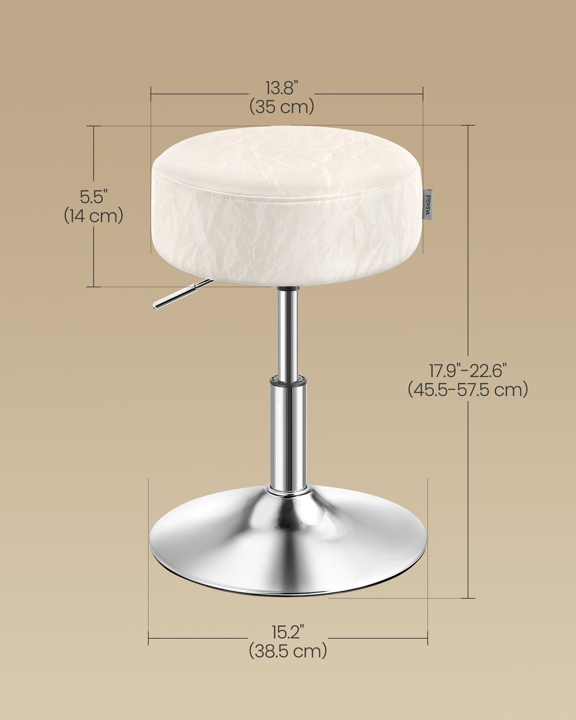 Adjustable Makeup Vanity Stool - image 15