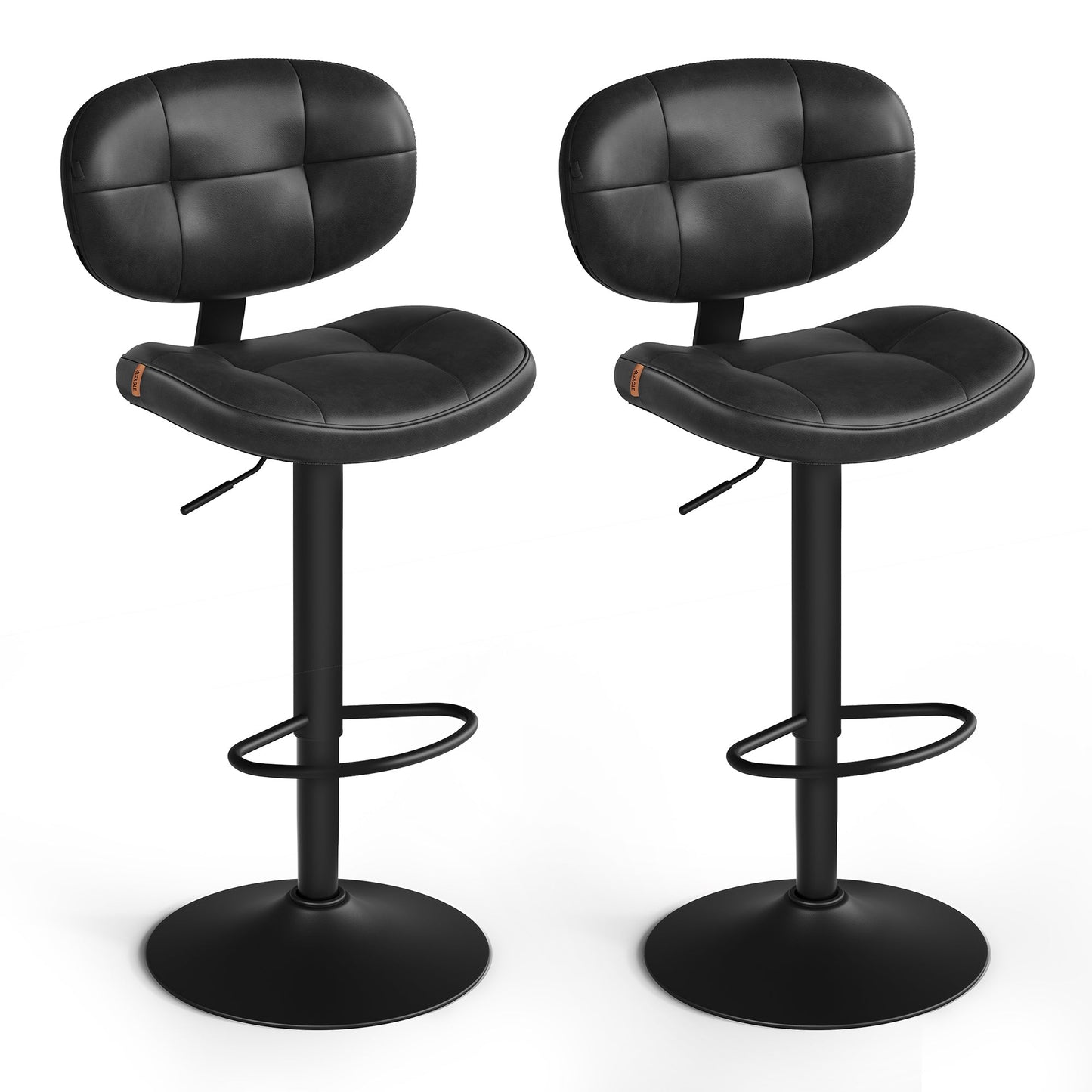 PU leather swivel bar stools with back and footrest - image 29